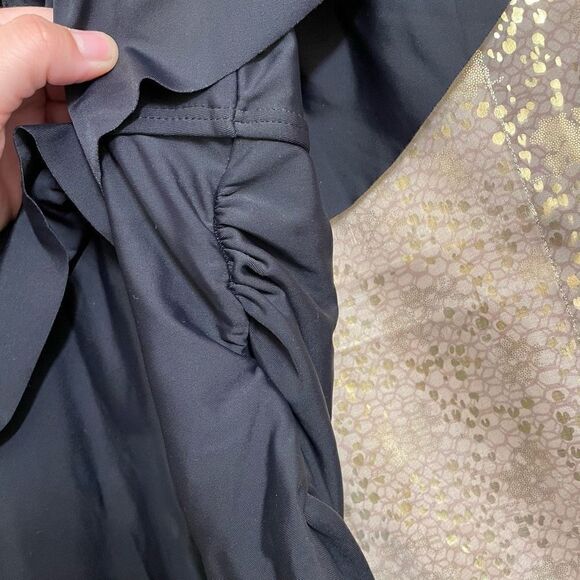 Pinkblush maternity black ruffle one-piece swimsuit, S - Picture 4 of 9